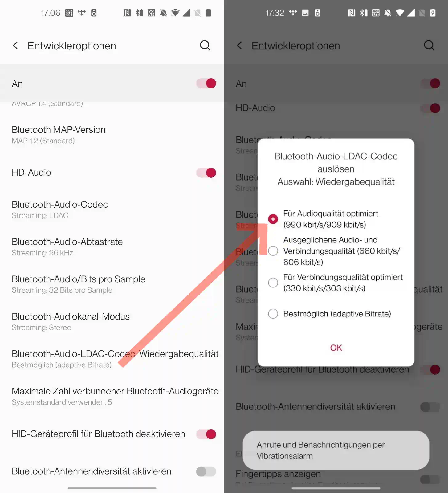 LDAC Einstellung Android